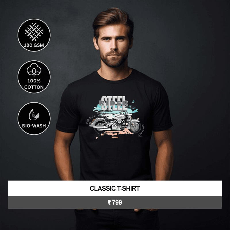 Premium Unisex “Steel Rider” Graphic T-Shirt